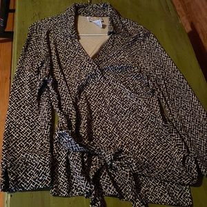 Talbots wrap and tie top